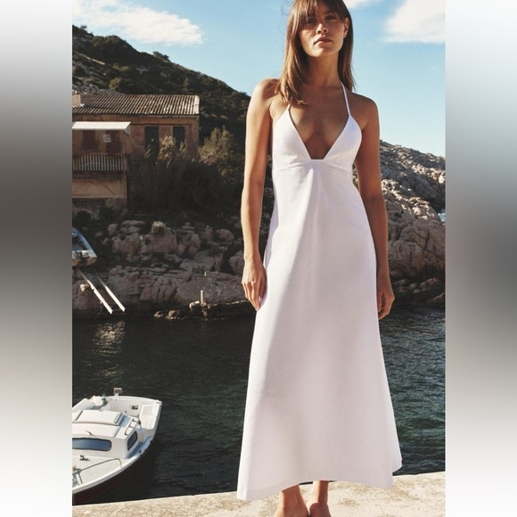 Zara NWT open back trench dress - Picture 2 of 11